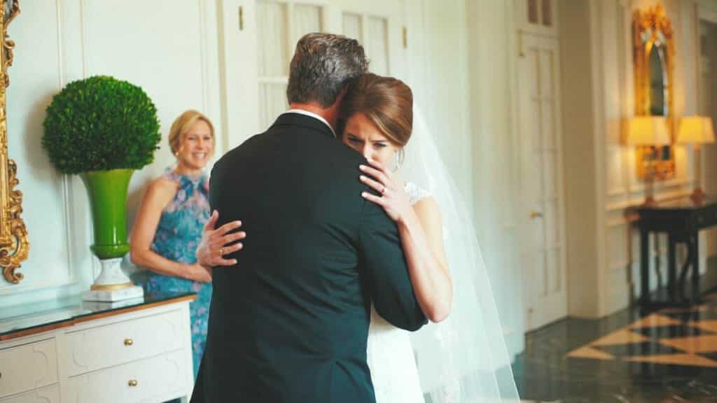 Father Hugging Bride