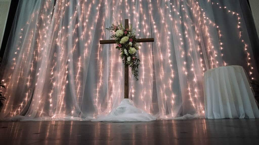 Wedding Cross Altar Lights