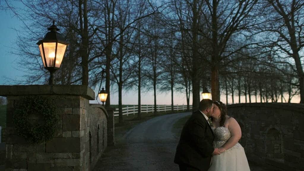 Bride and Groom at Adaumont Entrance
