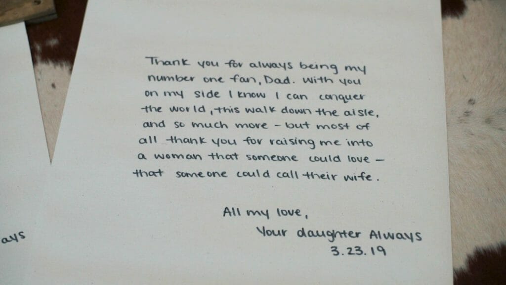 Father of the Bride Letter