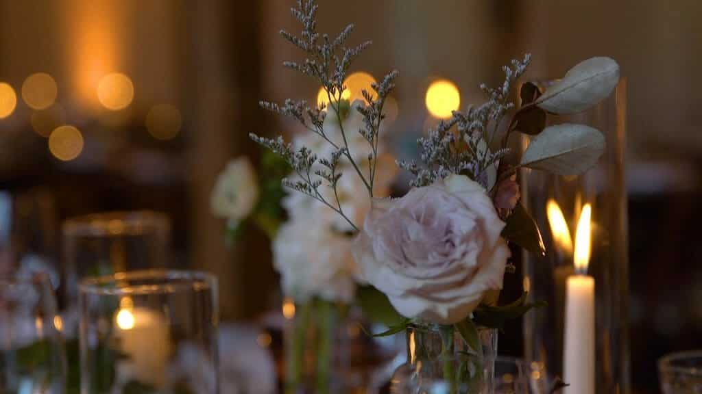 Flowers and Candles at Reception