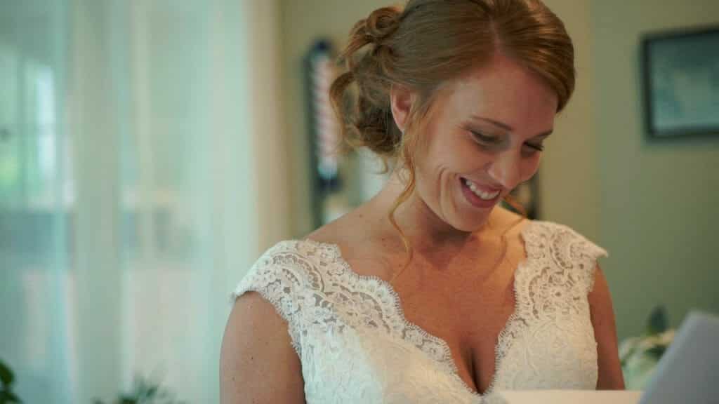 Bride Reading Letter